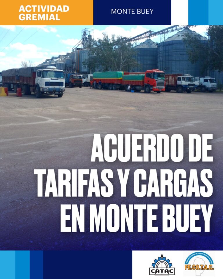 ACUERDO DE TARIFAS Y CARGAS EN MONTE BUEY
